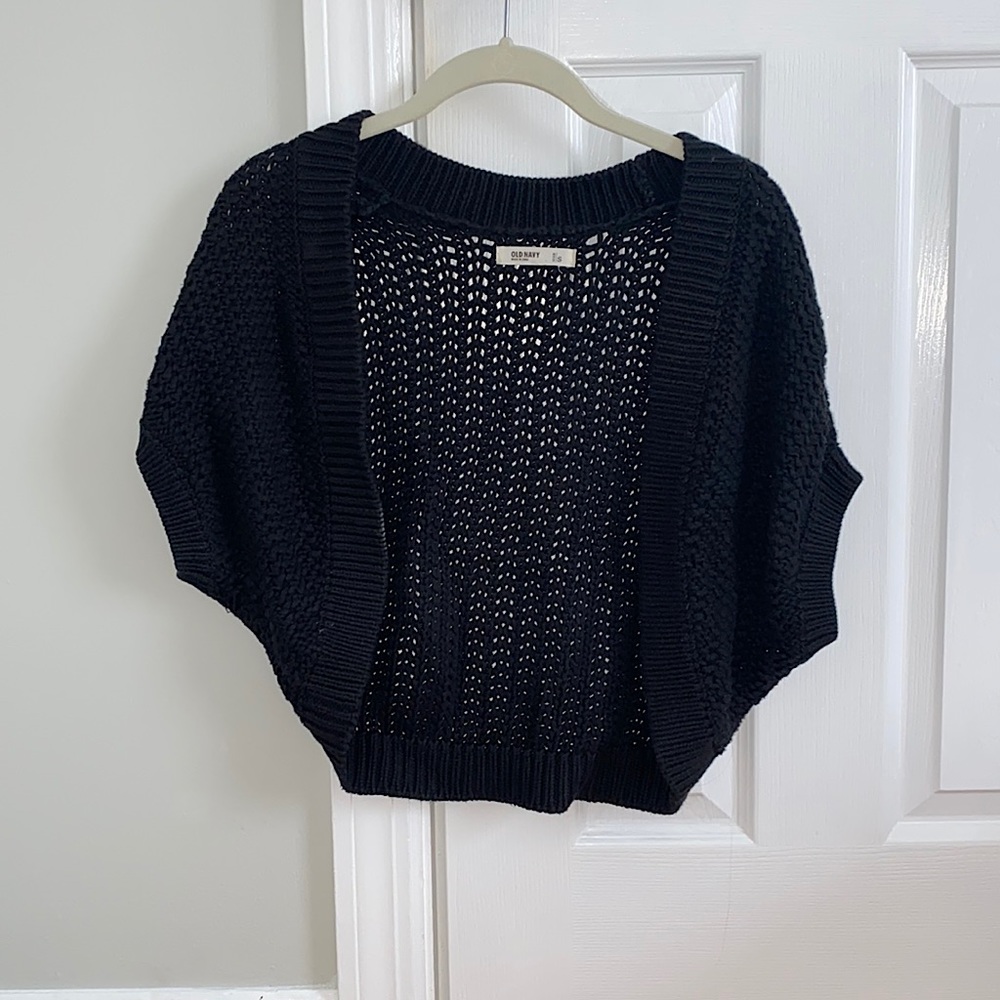 black cardigan